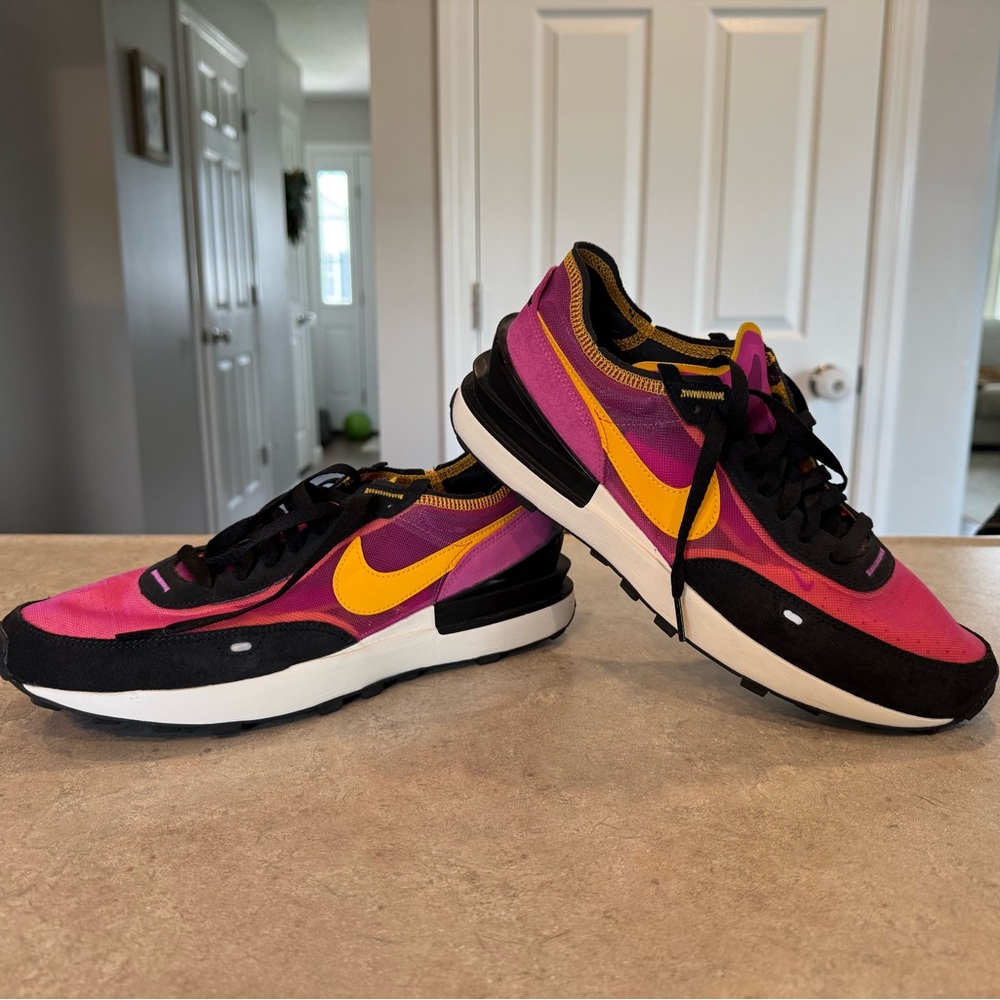 Nike Fuchsia and Gold Sneakers
